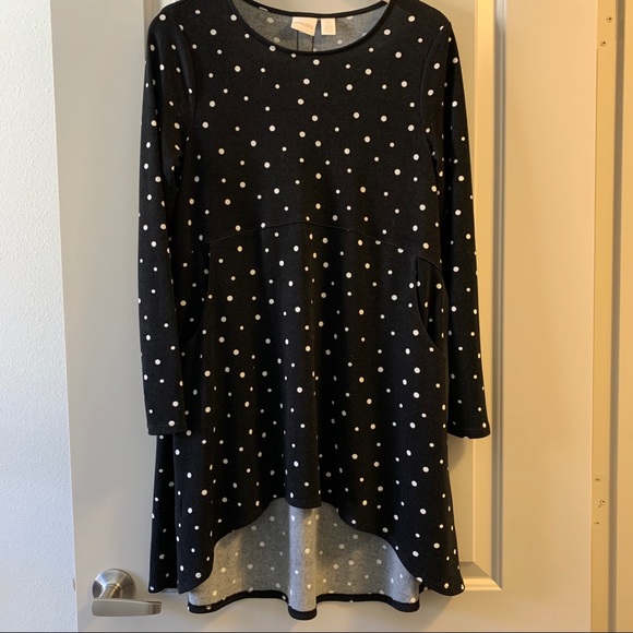 Chico's Tops - Chico’s Black with White Polka Dot Tunic! Sz 0